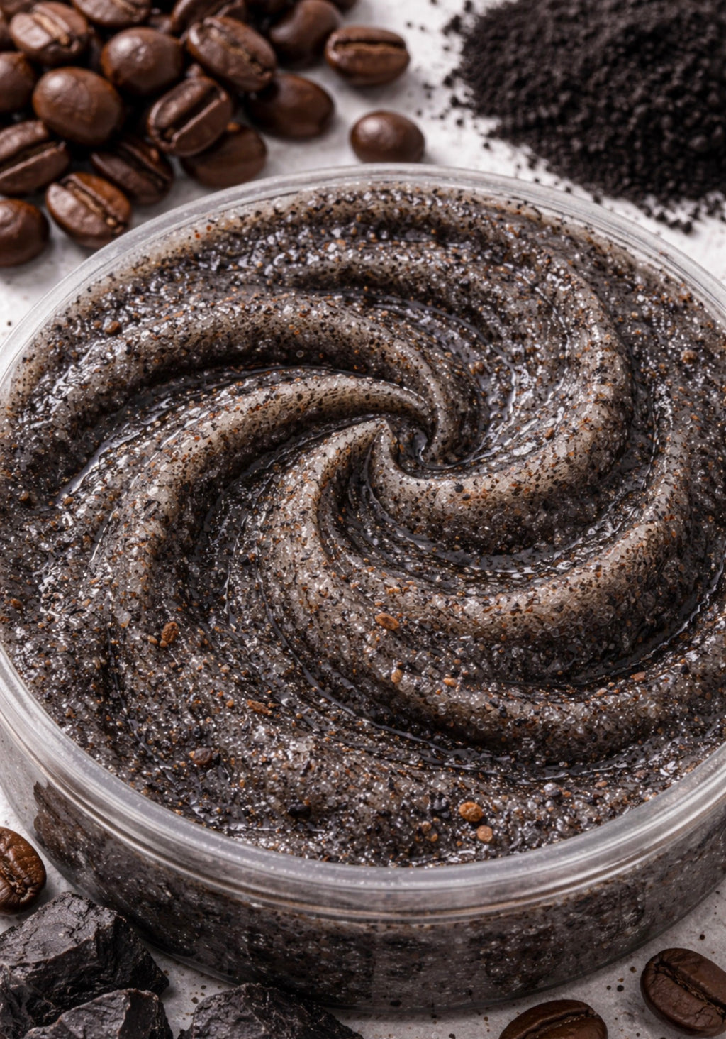 Coffe and Charcoal Sugar Scrub