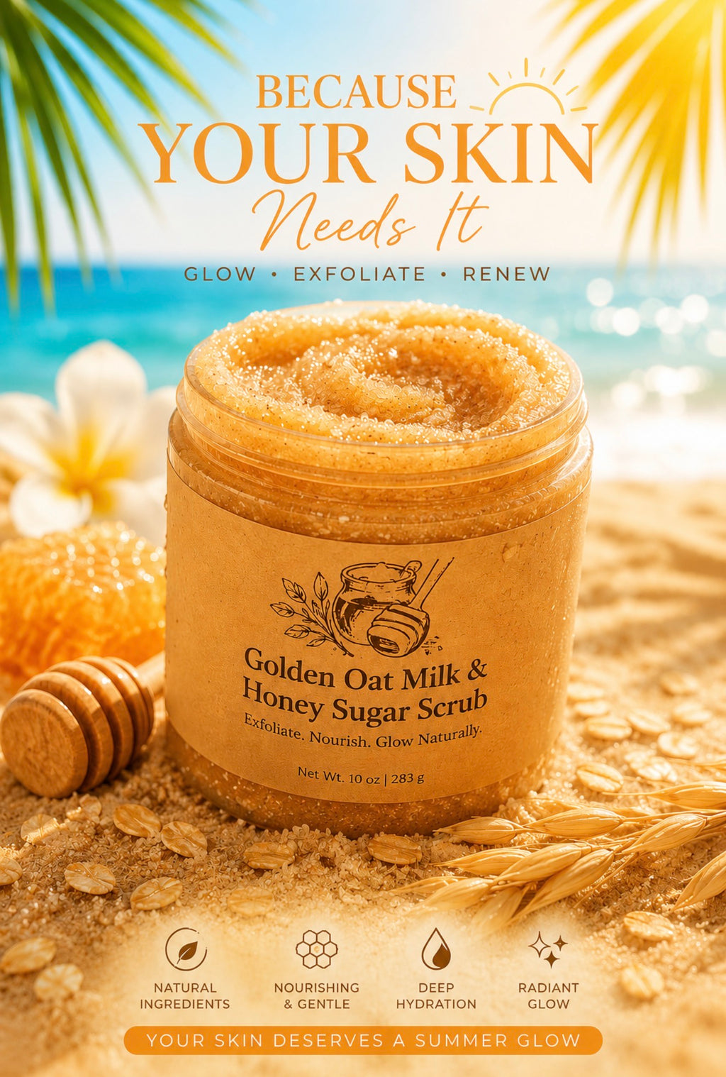 Golden Oat Milk & Honey Sugar Scrub