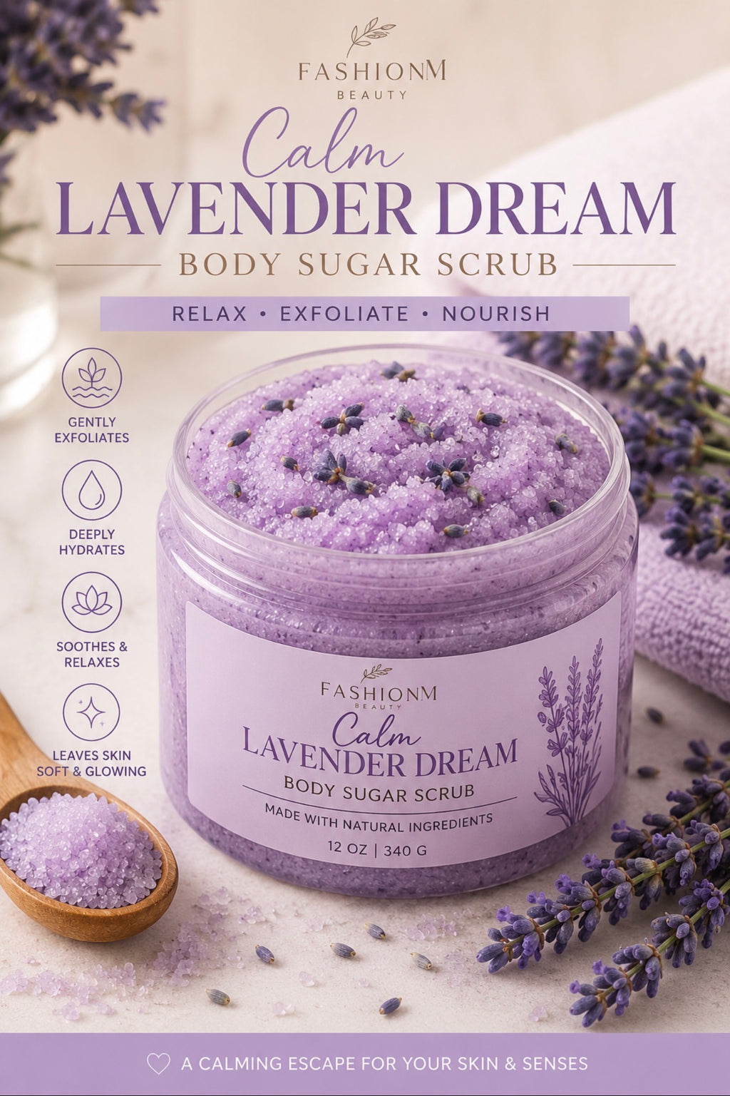 Calm Lavender Dream Body Sugar Scrub